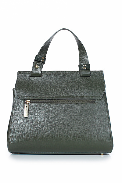 Элегантная кожаная сумка с задним карманом Galanteya 46723.24с861к45 оливковый - фото 3