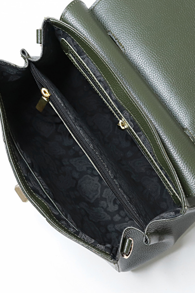 Элегантная кожаная сумка с задним карманом Galanteya 46723.24с861к45 оливковый - фото 5