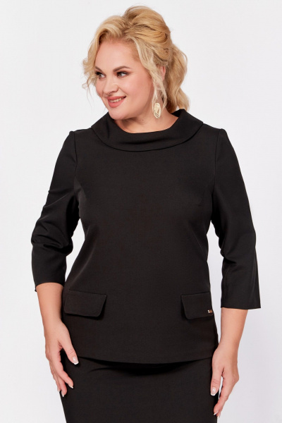 Черный костюм 2-ка из текстильной ткани с разъёмной застежкой Swallow 762.1 черный - фото 7