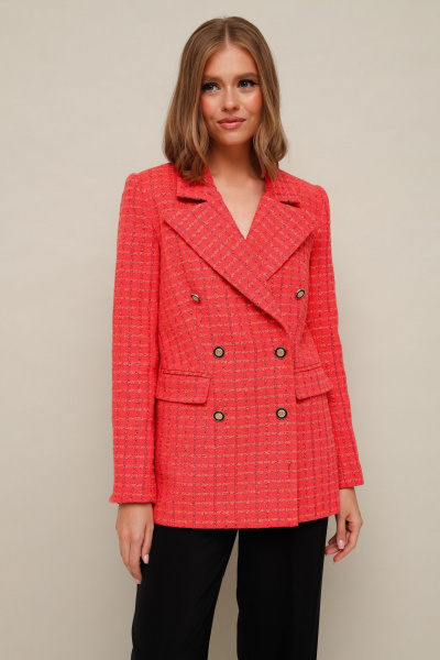 Демисезонный костюм из ткани шанель в клетку PUR PUR 11-276/1 - фото 3