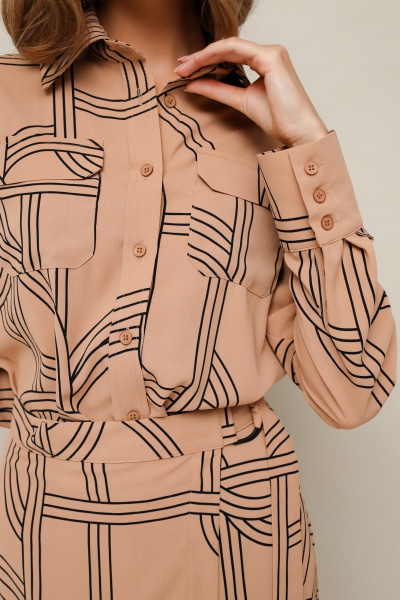 Костюм блузка и юбка на запах в демисезонной ткани PUR PUR 11-319/1 - фото 2