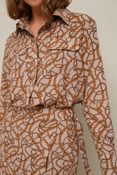 Демисезонный костюм блузка и юбка на запах PUR PUR 11-319/2 - фото 2