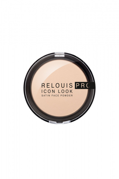 Компактная бежевый сатиновый тональный праймер компании RELOUIS Relouis RELOUIS PRO Icon Look Satin Face Powder 005 - фото 1