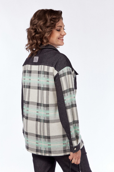 Деловой комплект из ткани серый рубашка и зауженные брюки БагираАнТа 977 - фото 5