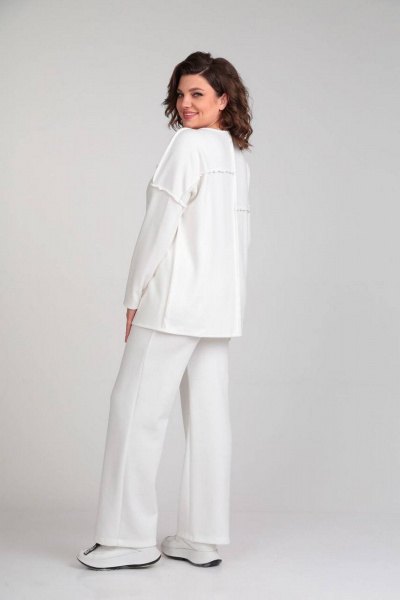 Стильные джемпер и брюки из трикотажного полотна Диомант 2017 экрю - фото 6