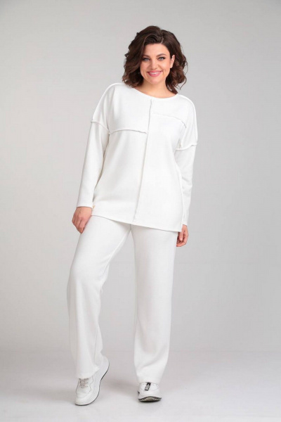 Стильные джемпер и брюки из трикотажного полотна Диомант 2017 экрю - фото 2