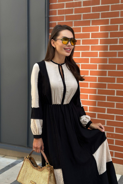 Платье с эффектным вырезом и изящной отделкой Pavlova 176 - фото 7