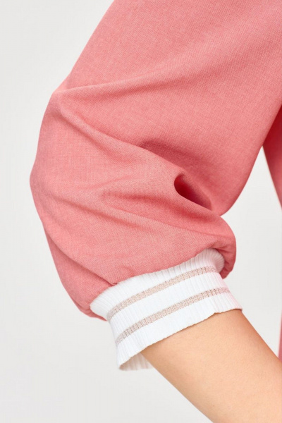 Летнее платье полуприлегающего силуэта с кулиской и карманами SMilaLine М-2401 коралл - фото 3