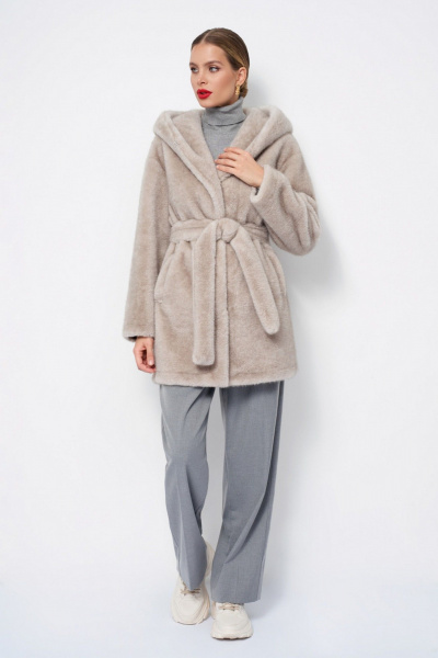 Пальто ElectraStyle 3ШД-43011-953 серый_меланж - фото 1