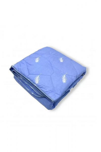 Круглогодичное синее стеганое одеяло из бязи СонМаркет Одеяло зимнее Лебяжий пух Бязь (Премиум) - фото 1