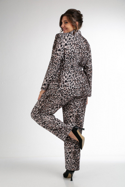 Модельный женский костюм-двойка леопардового принта Tensi 380 леопардовый_принт - фото 7