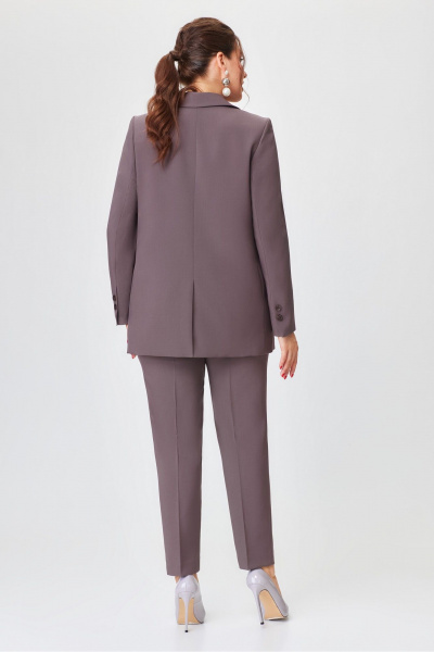 Платье с воланами и вырезом капля из текстиля DaLi 3617.1 марсала - фото 3