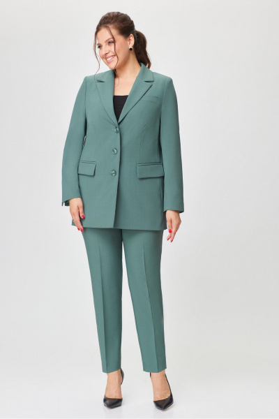 Деловой брюки и жакет из текстиля с длиной 102 см DaLi 3617.1 морская_волна - фото 4