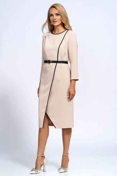 Платье с запахом и ремнем из текстиля демисезонное на каждый день Alani Collection 2182 - фото 7