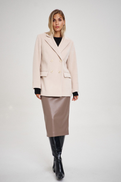 Миди юбка из экокожи с высокой талией и разрезом THE NAME 2334 - фото 7