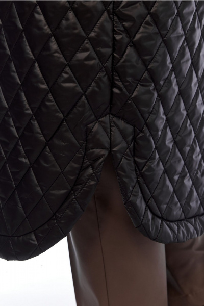 Пальто свободного силуэта из стеганой плащёвой ткани Jurimex 2963 черный - фото 10