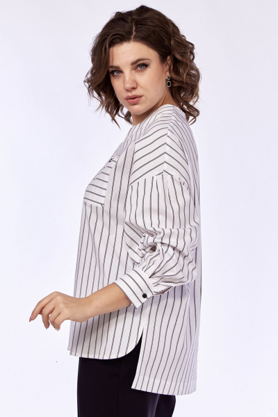 Блуза с рукавами со складками и нагрудным карманом из текстиля Jurimex 3194 - фото 8