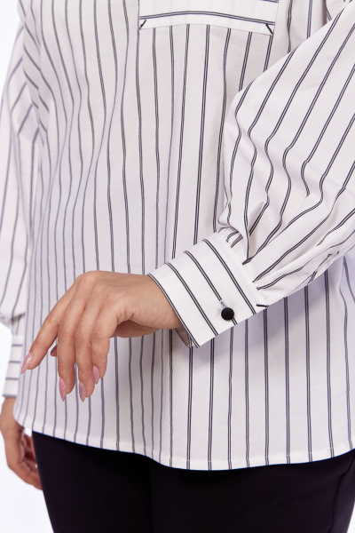 Блуза с рукавами со складками и нагрудным карманом из текстиля Jurimex 3194 - фото 5