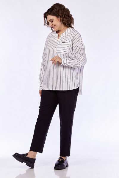 Блуза с рукавами со складками и нагрудным карманом из текстиля Jurimex 3194 - фото 3