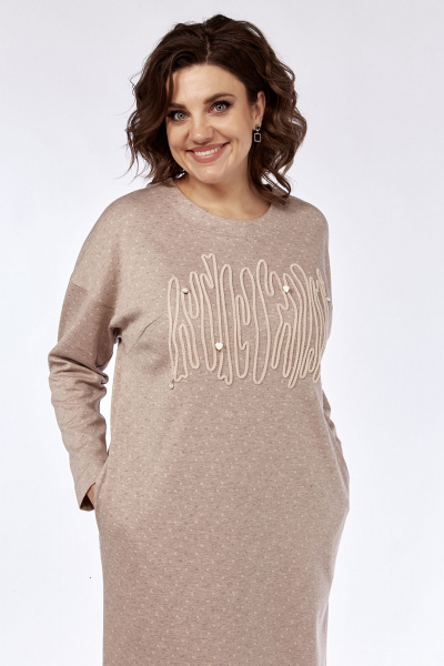 Платье прямого силуэта из трикотажного полотна с вышивкой Jurimex 3193 - фото 3