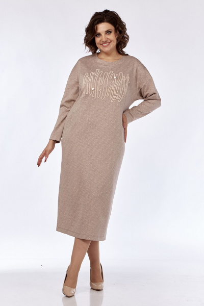 Платье прямого силуэта из трикотажного полотна с вышивкой Jurimex 3193 - фото 2
