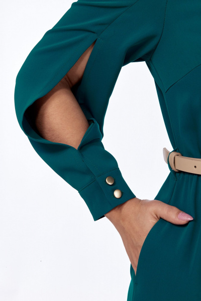 Платье А-силуэта с карманами и съемным поясом из текстиля Jurimex 3192 - фото 7