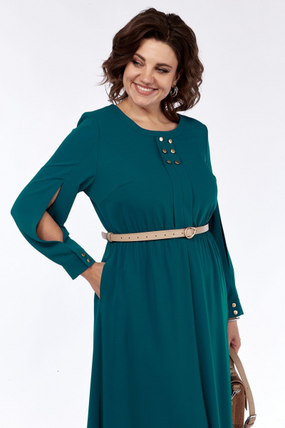 Платье А-силуэта с карманами и съемным поясом из текстиля Jurimex 3192 - фото 5