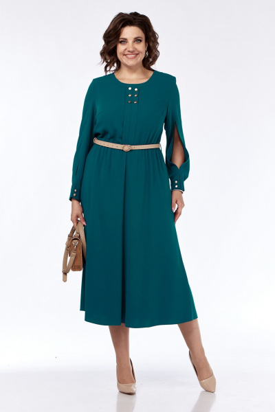 Платье А-силуэта с карманами и съемным поясом из текстиля Jurimex 3192 - фото 1