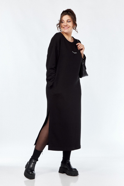 Платье прямого силуэта с рисунком и разрезами Jurimex 3160 - фото 1