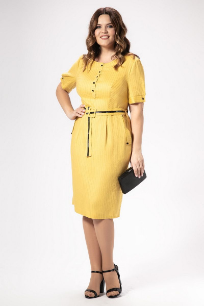 Платье Панда 476980 горчичный - фото 1