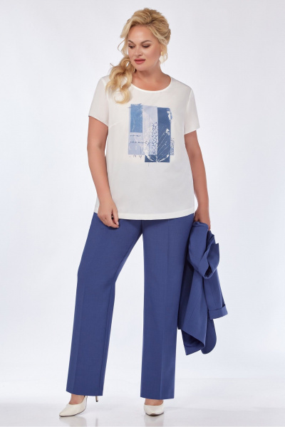 Блуза, брюки, жакет БагираАнТа 929 сине-фиолетовый - фото 4