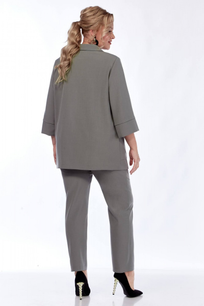 Деловой 3 предметный костюм из поливискозы: жакет, брюки и блуза Matini 1.1683 - фото 10
