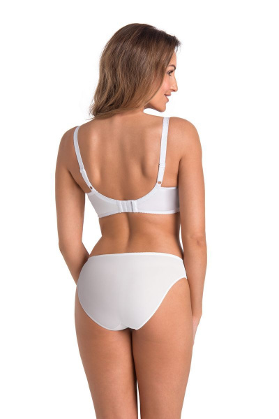 Бюстгальтер кружево и трикотаж с широкими бретелями Teyli 202 белый - фото 2