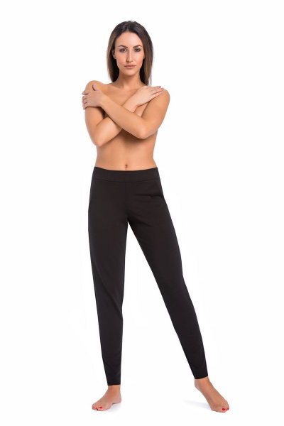 Домашние брюки из трикотажа с карманами Teyli 2191/170,176 черный - фото 1