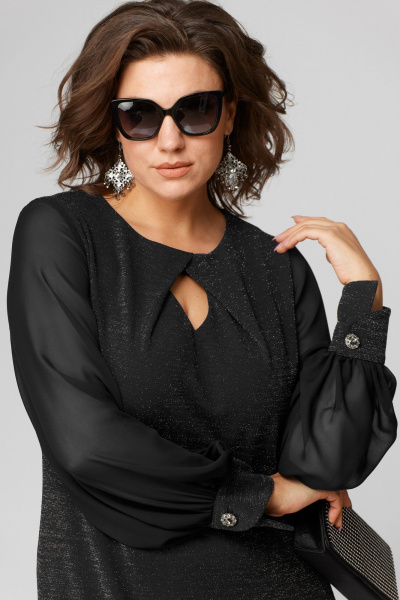 Платье EVA GRANT 7236К черный - фото 8