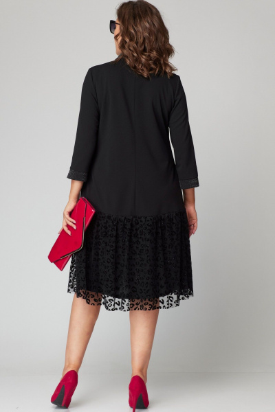 Платье EVA GRANT 7268 черный/кружево - фото 15