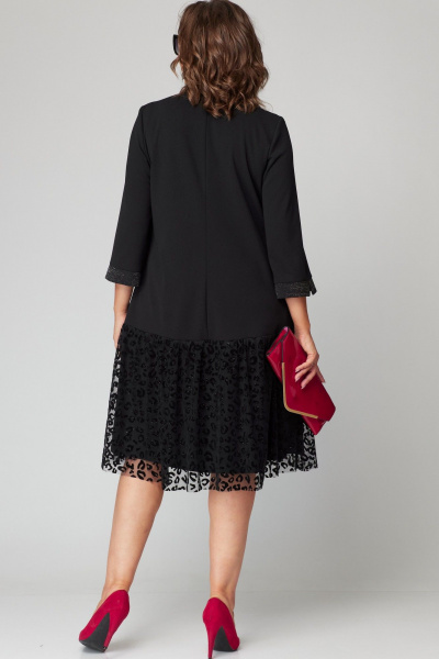 Платье EVA GRANT 7268 черный/кружево - фото 14