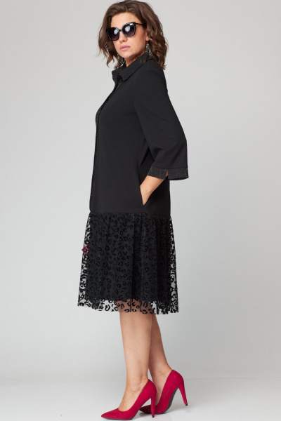 Платье EVA GRANT 7268 черный/кружево - фото 13