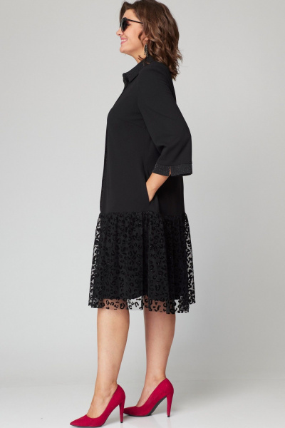 Платье EVA GRANT 7268 черный/кружево - фото 12
