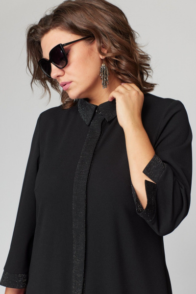 Платье EVA GRANT 7268 черный/кружево - фото 7