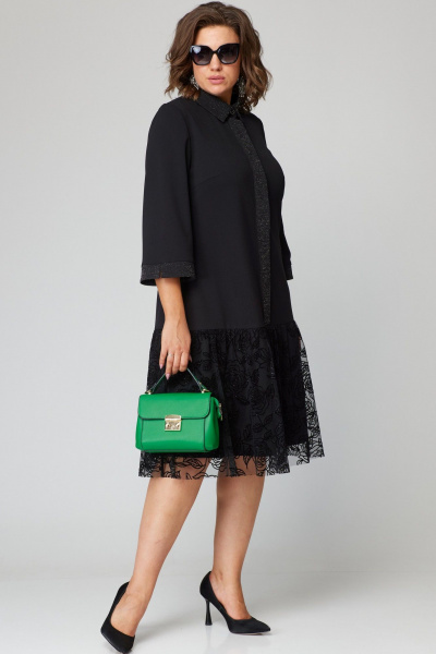 Платье EVA GRANT 7268А черный/кружево - фото 10