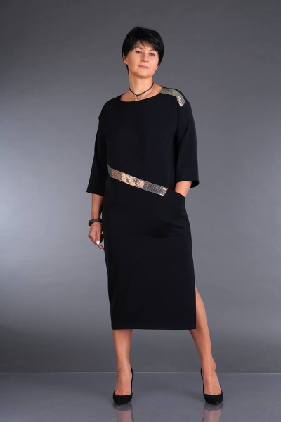 Платье ZigzagStyle 357 черный - фото 1