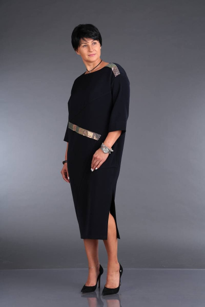 Платье ZigzagStyle 357 черный - фото 4