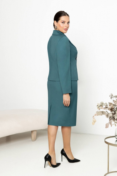 Деловой костюм 2-ка: жакет с воротником и юбка с резинкой Lissana 4865 - фото 3