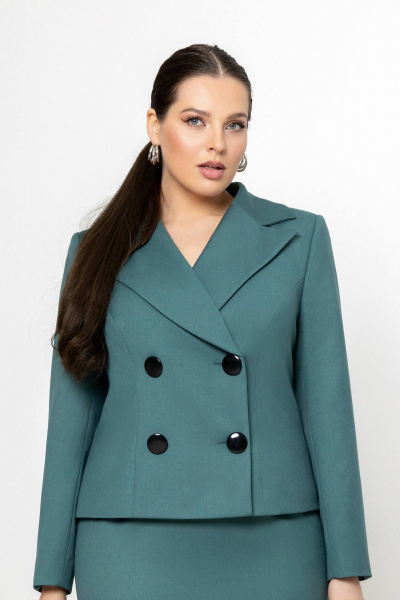 Деловой костюм 2-ка: жакет с воротником и юбка с резинкой Lissana 4865 - фото 2