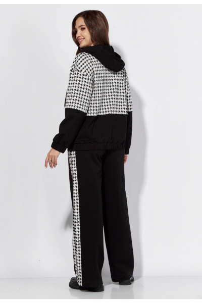 Демисезонный костюм из трикотажа с брючным и бомбером свободного силуэта TAiER 1316 - фото 5