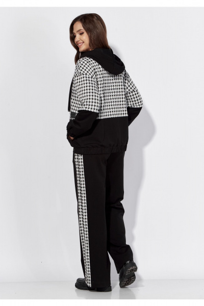 Демисезонный костюм из трикотажа с брючным и бомбером свободного силуэта TAiER 1316 - фото 3