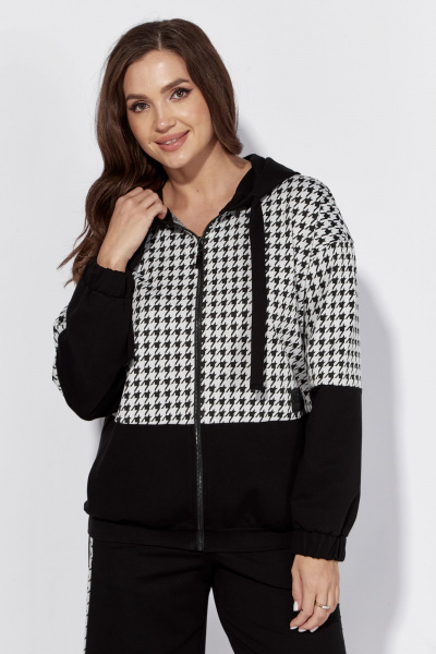 Демисезонный костюм из трикотажа с брючным и бомбером свободного силуэта TAiER 1316 - фото 4