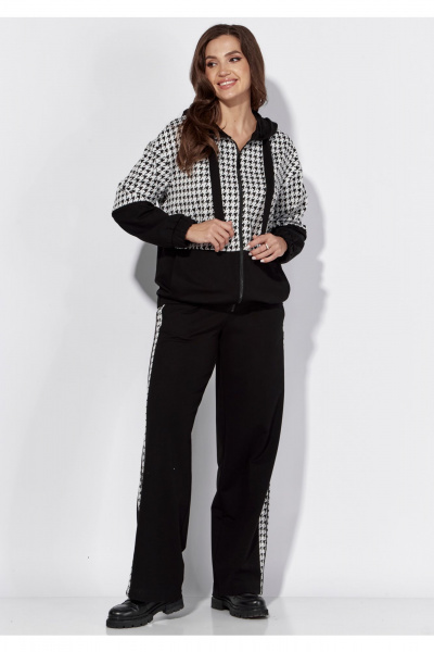 Демисезонный костюм из трикотажа с брючным и бомбером свободного силуэта TAiER 1316 - фото 2