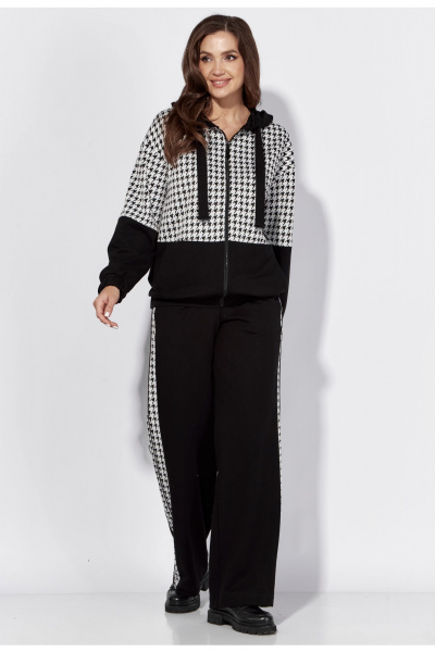 Демисезонный костюм из трикотажа с брючным и бомбером свободного силуэта TAiER 1316 - фото 1